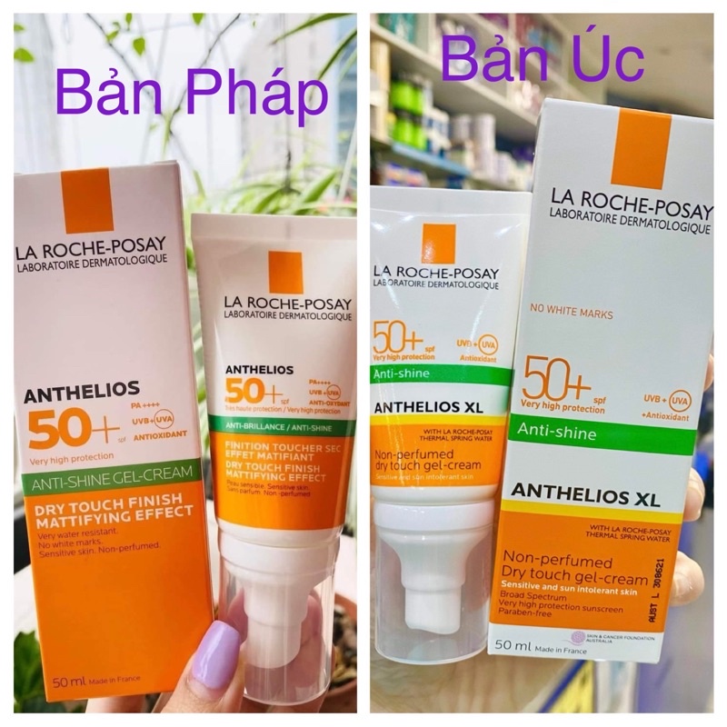 KEM CHỐNG NẮNG KHÔNG MÙI LA ROCHE POSAY ANTHELIOS XL DRY TOUCH ANTISHINE SPF50+
