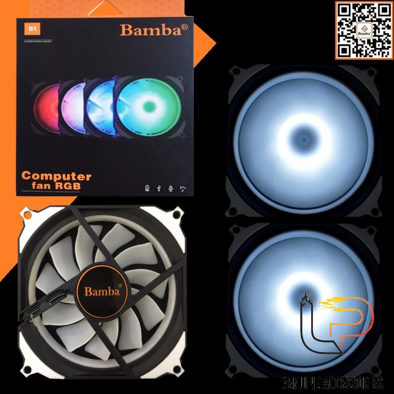 FAN CPU 12CM LED RGB BAMBA B1 - FAN CASE 12CM LED RGB BAMBA B1 - QUẠT TẢN NHIỆT CPU BAMBA B1