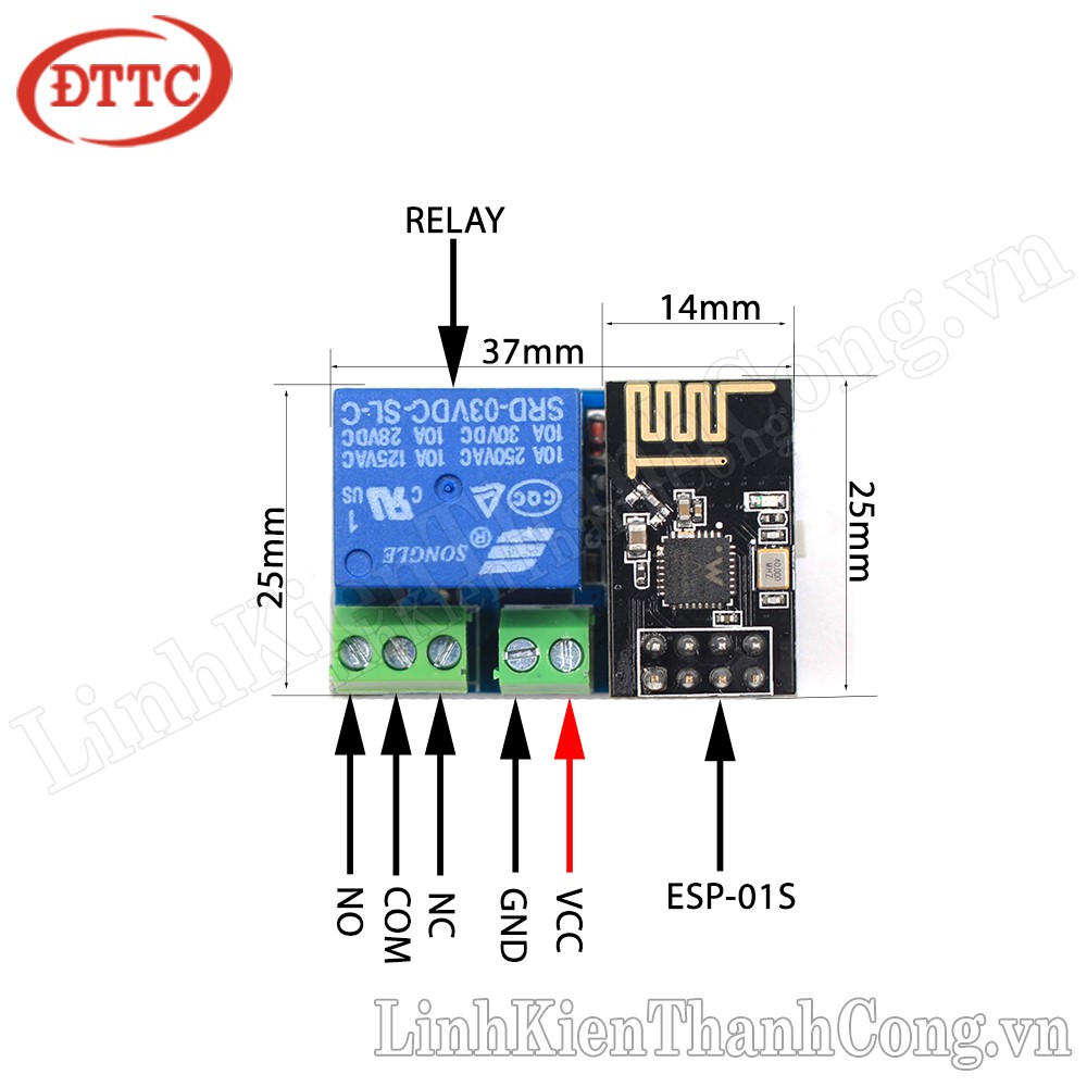 Module Wifi ESP8266 ESP-01S Relay 5V