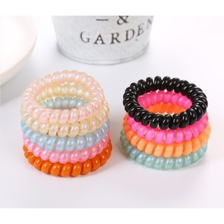 Chun Buộc Tóc Nữ 🦋FREESHIP🦋 Nhựa Mềm Xoáy Lò Xo Nhiều Màu Chống Rão