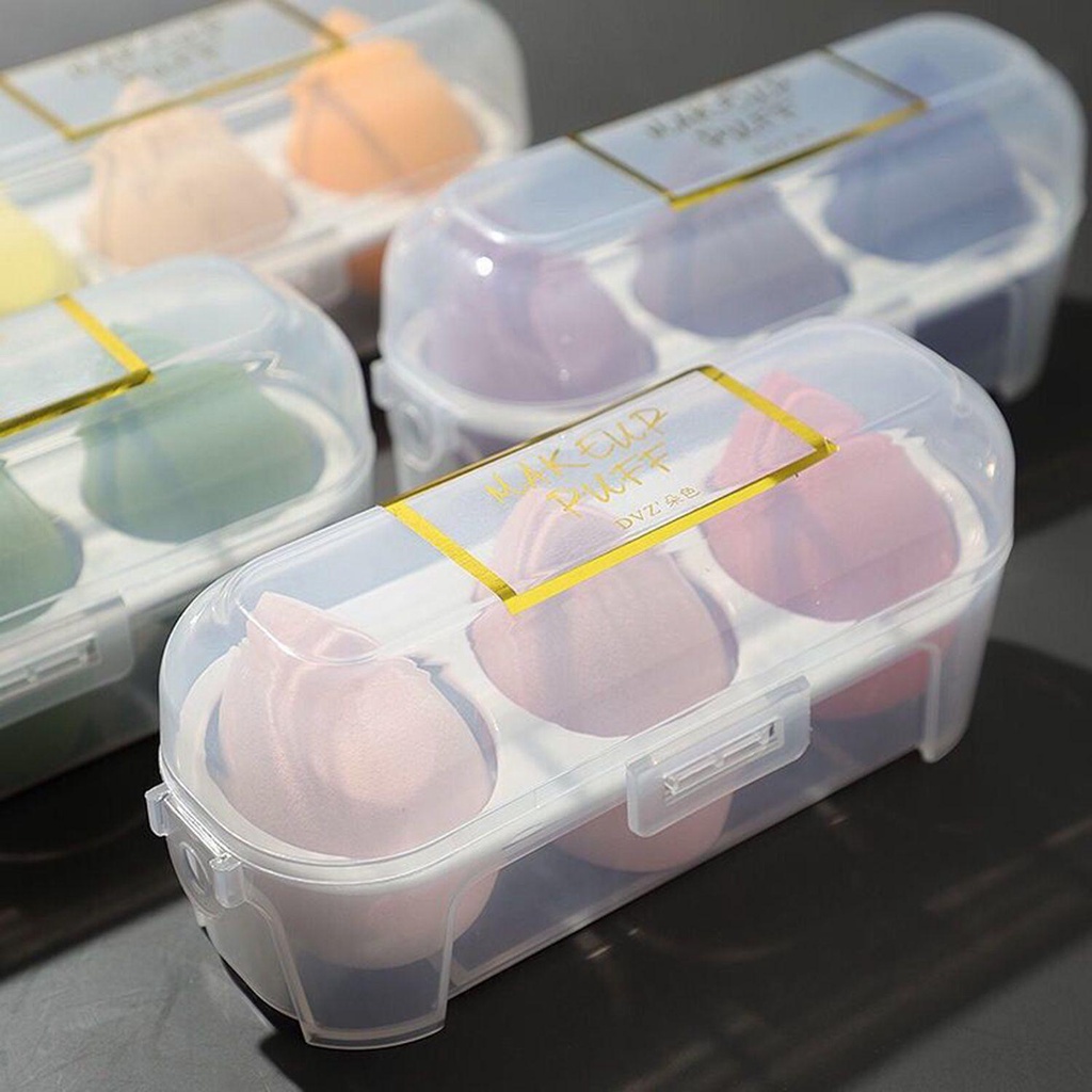 DIACHAVN Set 3 Mút Trang Điểm Nhiều Hình Dạng Có Thể Tái Sử Dụng Và Bền