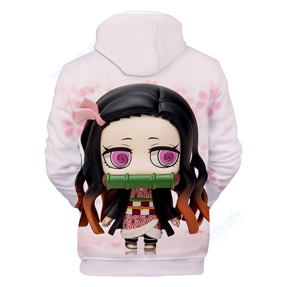 Áo Khoác Hoodie Họa Tiết Demon Slayer Kamado Tanjirou Nezuko Cho Trẻ Em