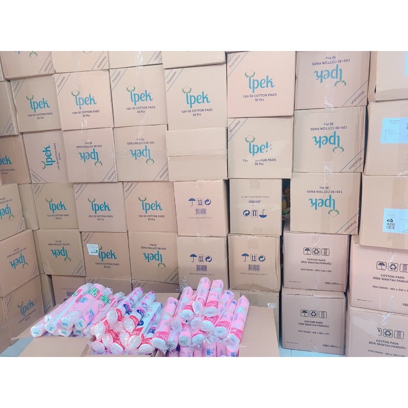 Bông tẩy trang cotton Ipek Klasik 150 miếng