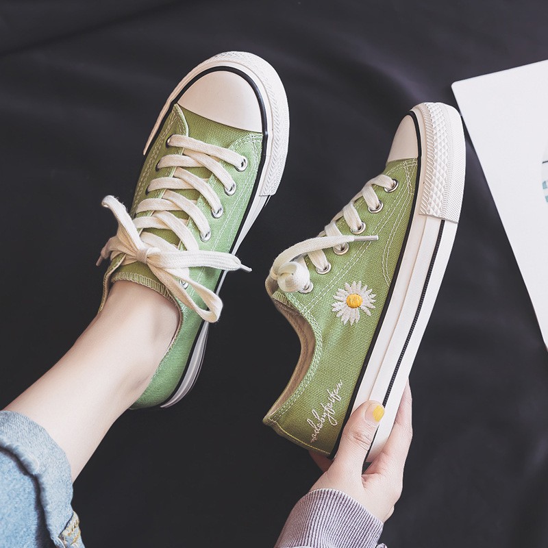 [INS HOT] [INS HOT]Giày thể thao nữ canvas kiểu,💥Classic thêu hoa cúc nhí💥（2218） | BigBuy360 - bigbuy360.vn