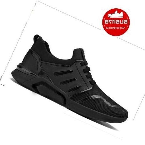 GiàyThể Thao  Nam Giày Sneaker mầu đen đi làm đi chơi sang trọng trẻ trung chất da phối lưới mới  2022