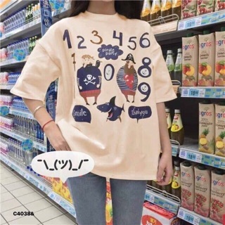 Áo phông họa tiết 123456...(C)