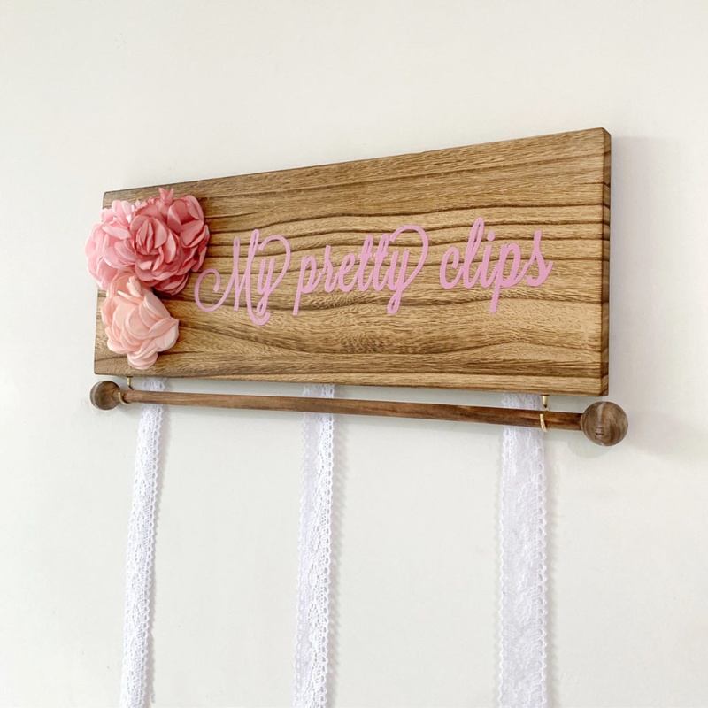 Giá Đỡ Kẹp Tóc / Nơ Bằng Gỗ Độc Đáo Trang Trí Sắp Xếp Gọn Gàng
