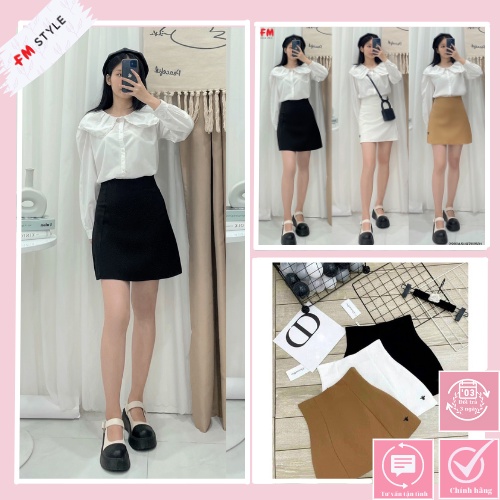 Chân váy chữ A lưng cao | Thêu hình con ong xinh | Fm Store 2201CVU6062704