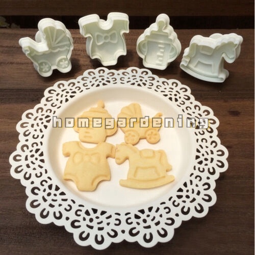 Bộ 4 chiếc khuôn nhấn chuyên dụng cho làm bánh quy/kẹo đường