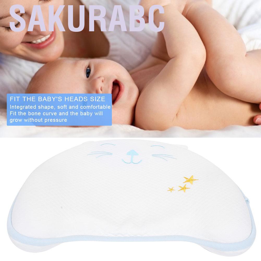 Gối Cotton Cố Định Đầu Chống Lăn Cho Trẻ Sơ Sinh Sakurabc Uk