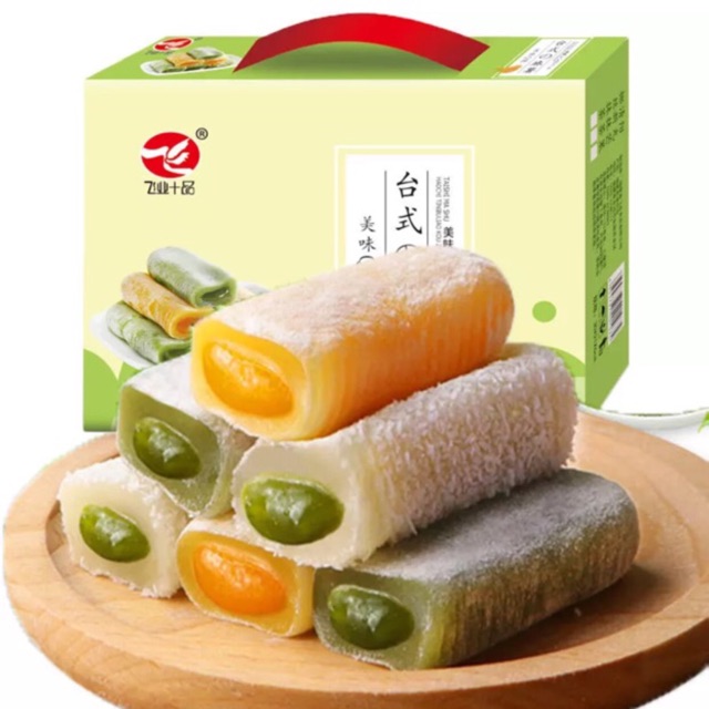 Mochi dài {Sẵn hàng}. Sỉ=lẻ mix đủ 3 vị : xoài,trà xanh, trà xanh phủ dừa (giao ngay-nsx mới nhất)