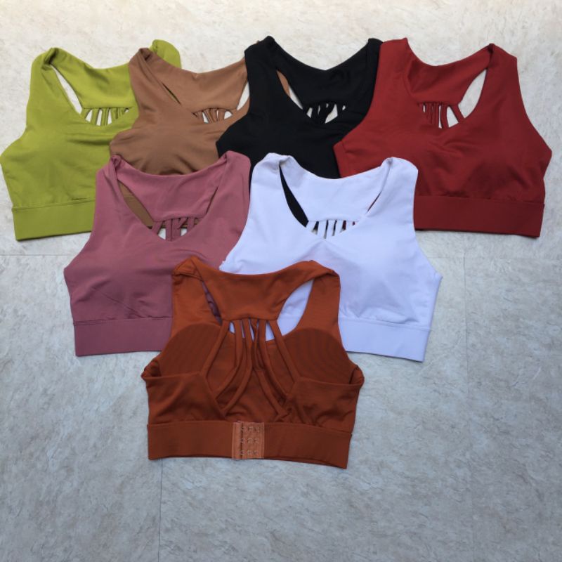 Áo bra tập thể thao 6 dây lưng cài sau7 màu