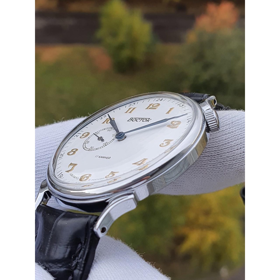Đồng hồ Nga Vostok 581827. Đồng hồ nam Vostok máy cơ lên giây, size mặt 38, size dây 18