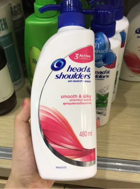 Dầu gội Head and Shoulder Xanh Bạc Hà Mát Lạnh và Hồng Mềm mượt 480ml