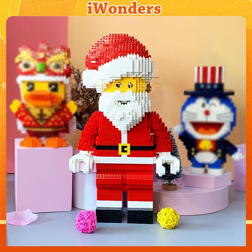 Christmas Nano Blocks Santa Claus Building Blocks Diamond Micro Bricks 1910 PCS Món quà Giáng sinh DIY Đồ chơi