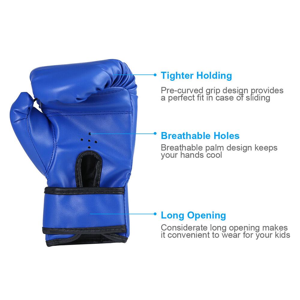 Găng Tay Đấm Bốc Đệm Xốp Thoáng Khí Cho Trẻ Em 3-12 Tuổi