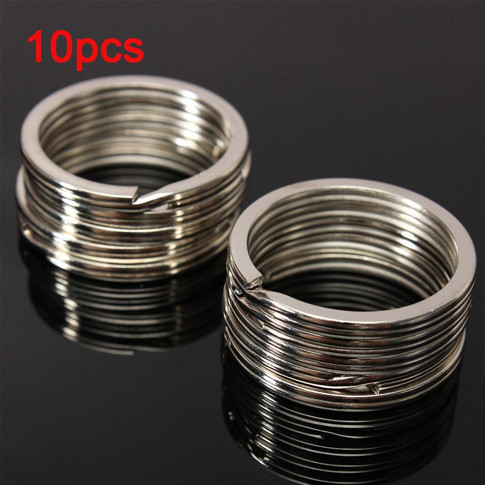 Set 10 Móc Khóa Bằng Thép Không Gỉ 25 / 28 / 30 / 32mm Thiết Kế Mới Tiện Dụng