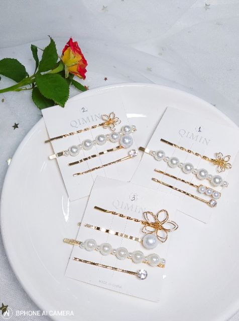 Set kẹp tóc ngọc nhiều mẫu mã
