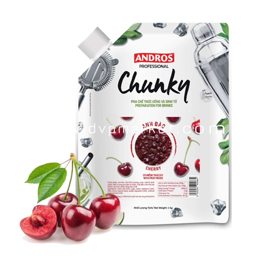 Mứt trái cây Chunky ANDROS các hương vị 1kg