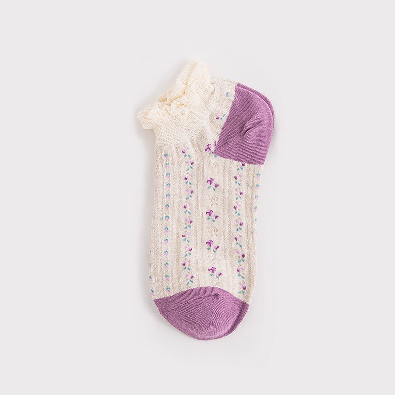 Vớ cổ thấp nữ Dễ thương Cổ thuyền Nhật Bản Tất nữ Cổ ngắn Cute Cotton Mùa Hè