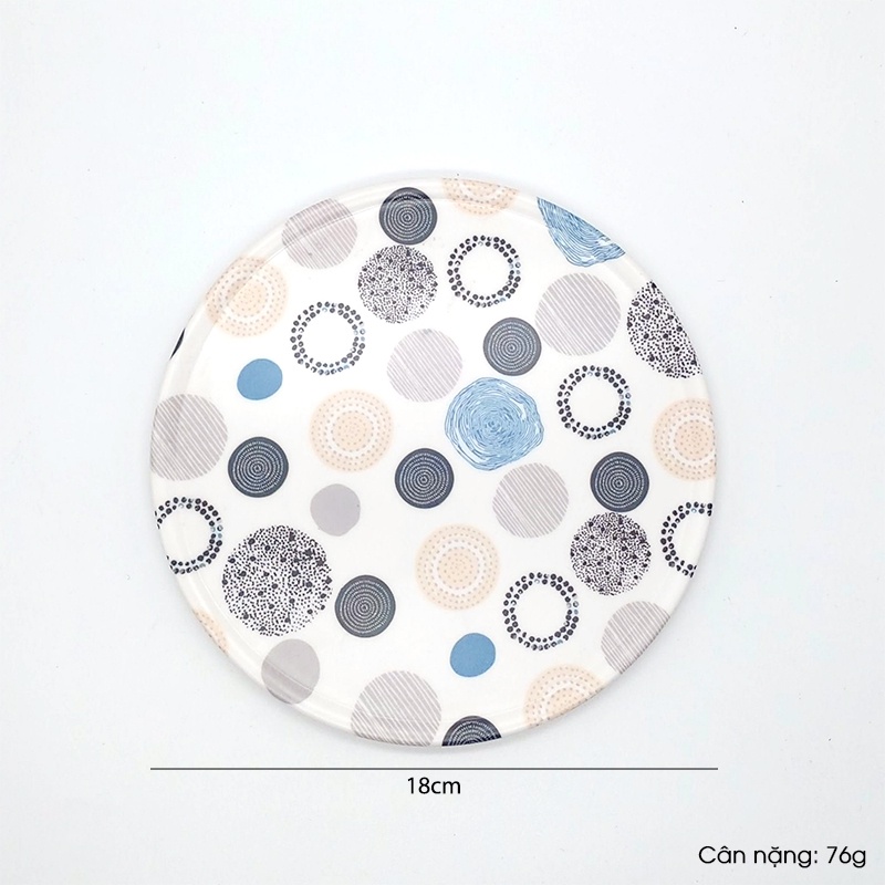 Đĩa in hình hoạt hình đựng bánh, kẹo cho trẻ nhỏ bằng Melamine cao cấp