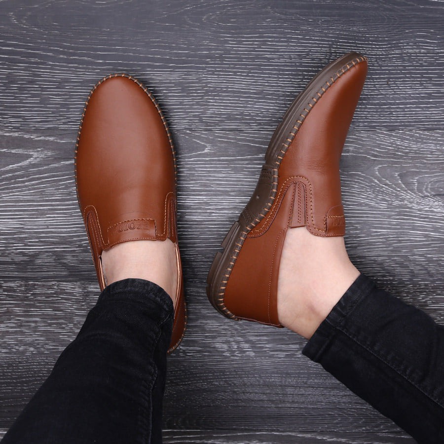 Giày lười nam da bò thật ISHOESVN IS413