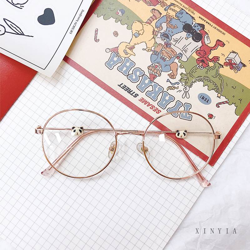 Mắt Kính Gọng Tròn Chống Tia Bức Xạ Thời Trang Hàn Quốc Cho Nam Và Nữ