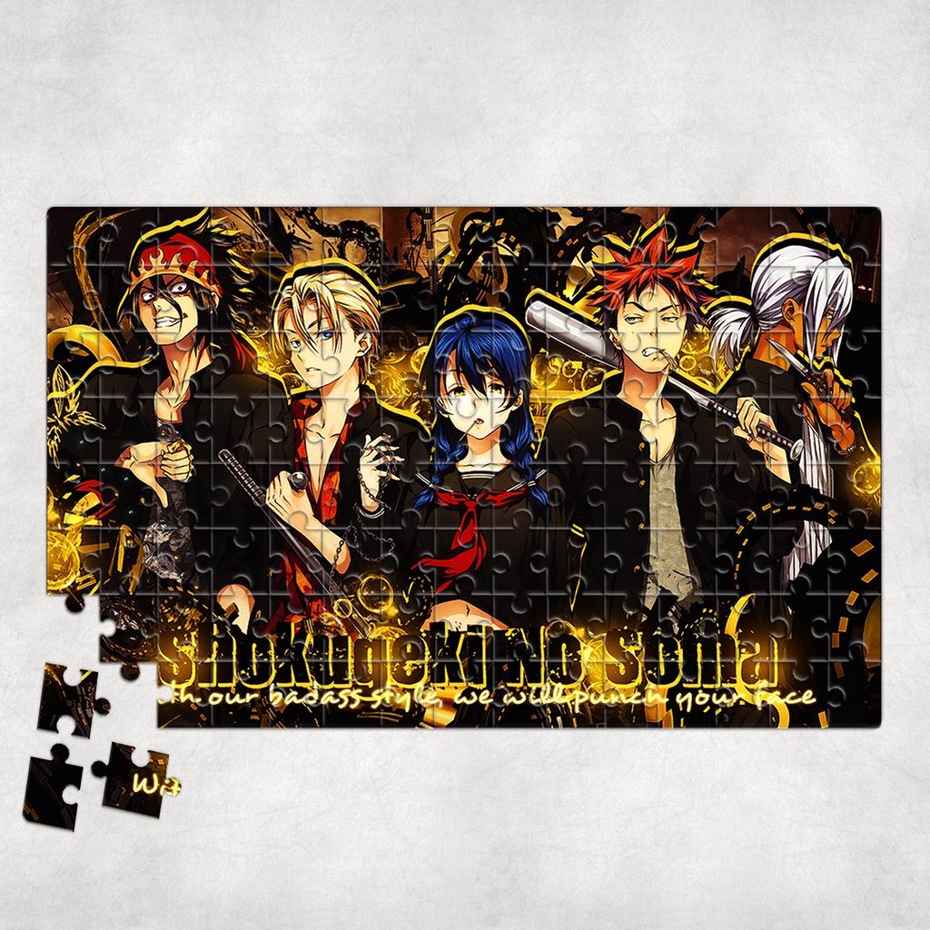 Tranh ghép hình A4, A5 Anime, xếp hình FOOD WARS SHOKUGEKI NO SOMA - Mẫu 1