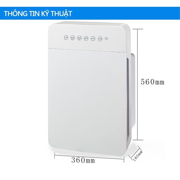 Máy lọc không khí ion âm thông minh lọc bụi mịn pm 2.5 khói thuốc mùi hôi EA660/YB661