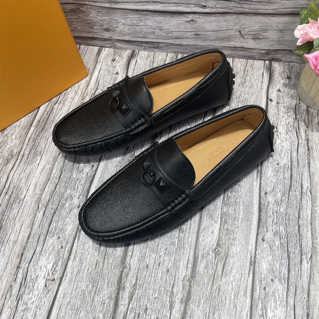 Giày lười nam HM đế âm khâu 1 bản chắc chán, giày tây công sở cao cấp Lux Store