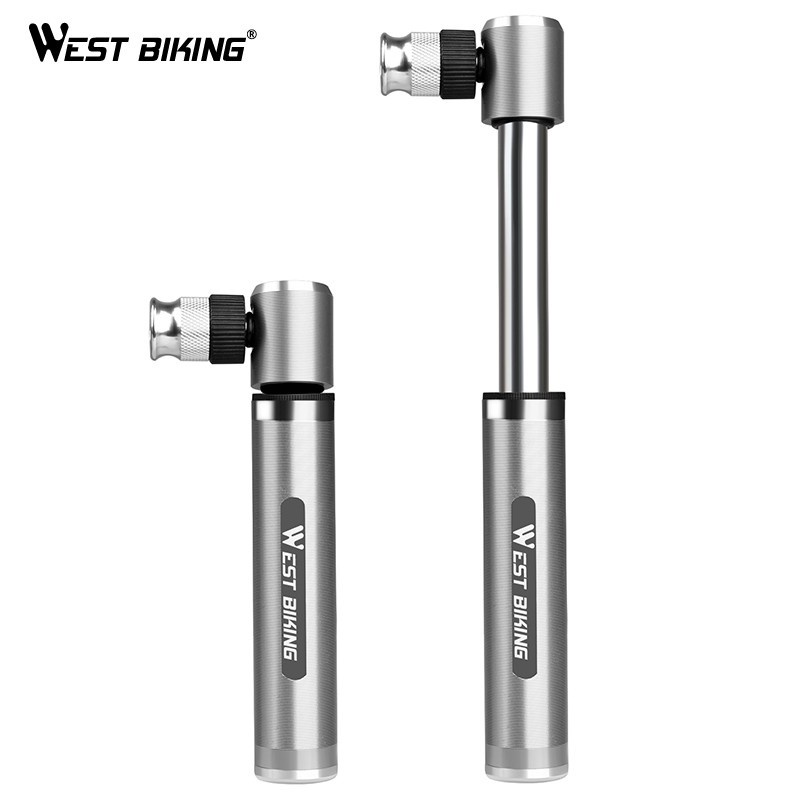 Máy bơm xe đạp WEST BIKING YP0711038 mini bằng hợp kim nhôm siêu nhẹ