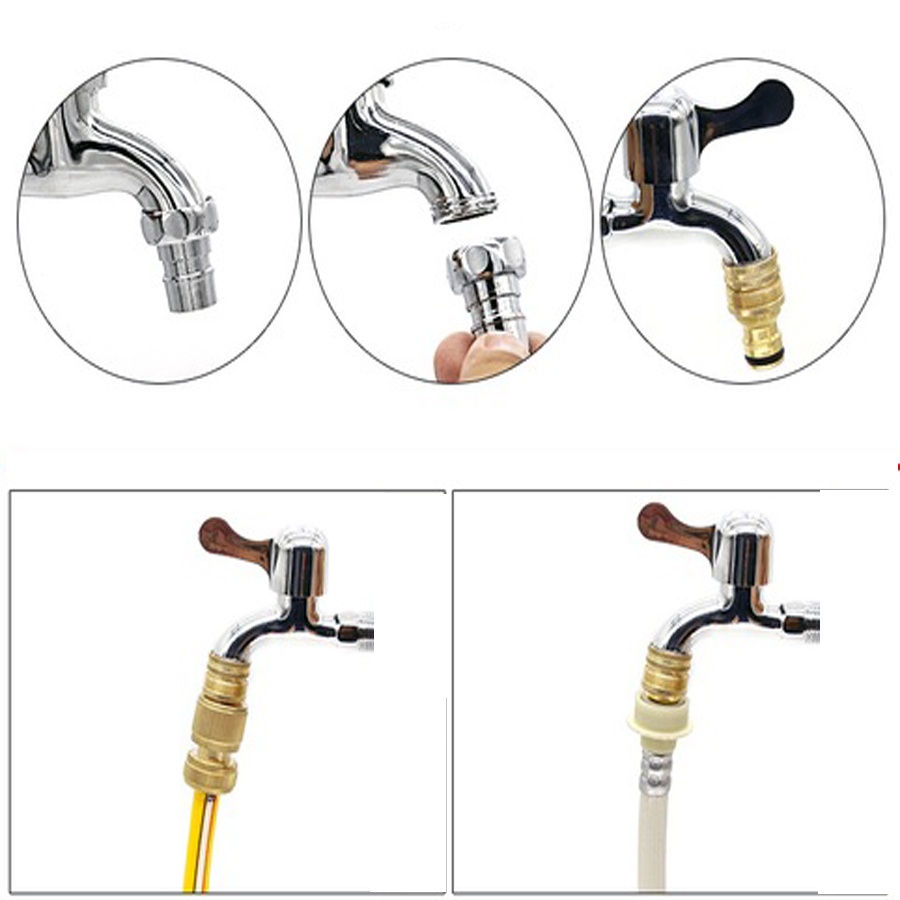 Khớp nối nhanh đồng thau, đầu nối nhanh vòi lavabo, dây cấp nước dễ sử dụng KC113TN