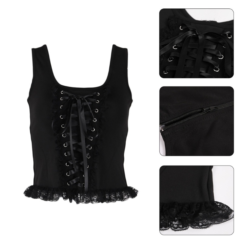 XIXI Áo corset phối ren phong cách gothic cổ điển gợi cảm cho nữ | BigBuy360 - bigbuy360.vn