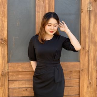 🔥🔥[Ảnh thật + video] X07 Đầm body Bigsize dáng ôm nơ eo