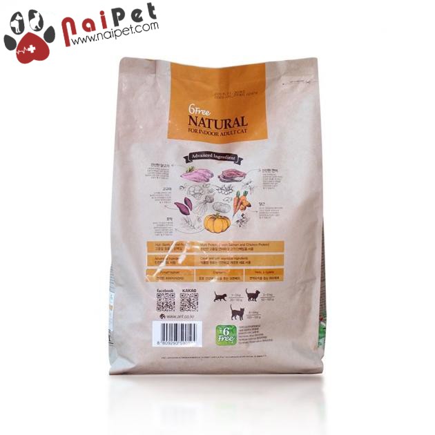 Thức Ăn Hạt Cho Mèo Trưởng Thành Vị Cá Hồi Và Gà ANF Natural For Indoor Adult Cat 6 Free 400g