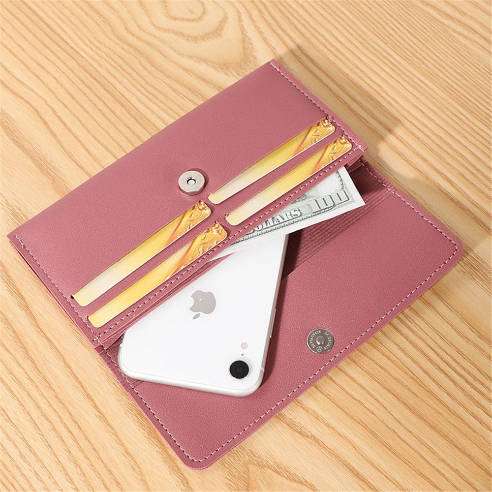 Ví Da Pu Dáng Dài Họa Tiết Hoa Cúc Nhiều Màu Sắc Phong Cách Hàn Quốc Thời Trang Cho Nữ Mihan1