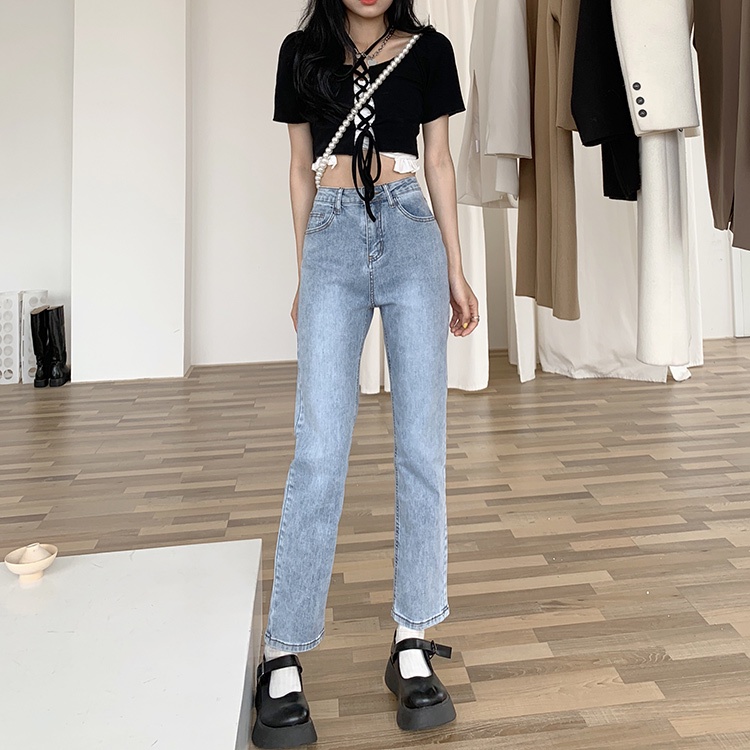 [SẴN ĐEN L]- Quần Jean ống nhỏ (Q163)