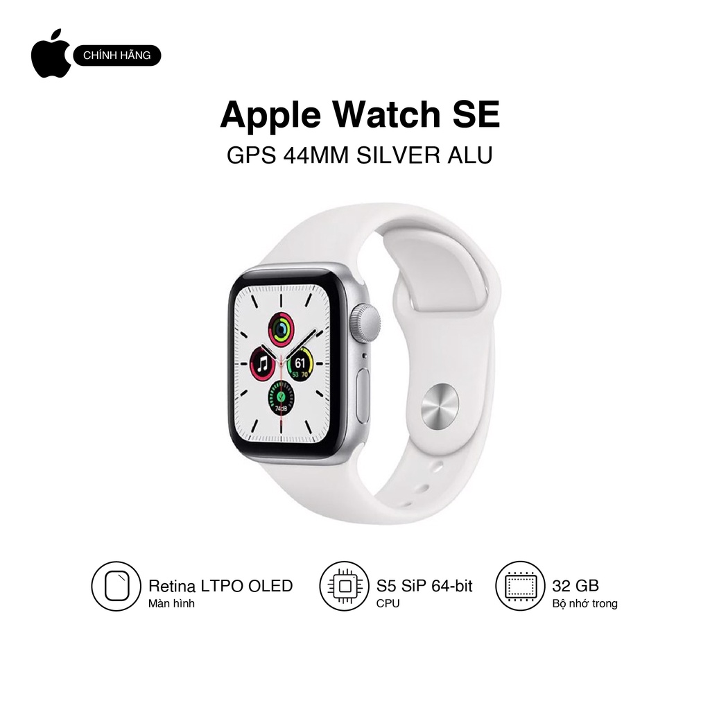 Đồng hồ thông minh Apple Watch SE GPS 44mm - Hàng chính hãng VN/A