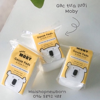 Gạc tưa lưỡi - rơ lưỡi cho bé sơ sinh Moby chính hãng chất liệu cotton 100%