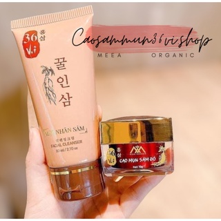Combo Sữa rửa mặt va cao mụn sâm đỏ CHÍNH HÃNG 100%