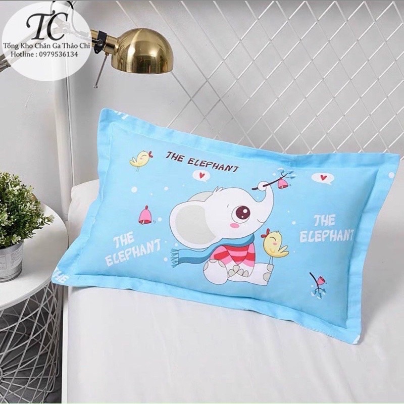 Gối Trẻ Em Cho Bé Đi Mầm Non Vải Cotton Thoáng Mát