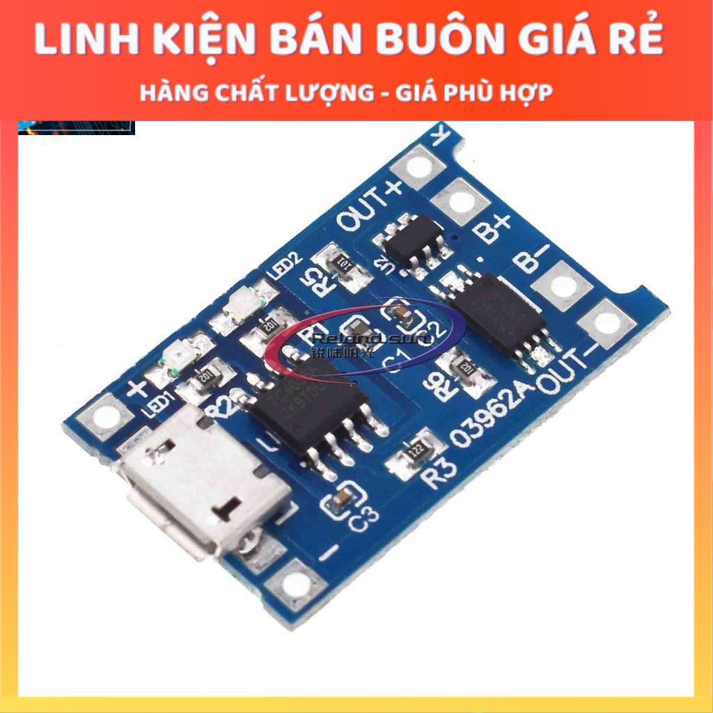 mạch Sạc Pin Lithium 5v 1a 18650 Tp4056 Với Đầu Cắm Type-C / Micro Usb