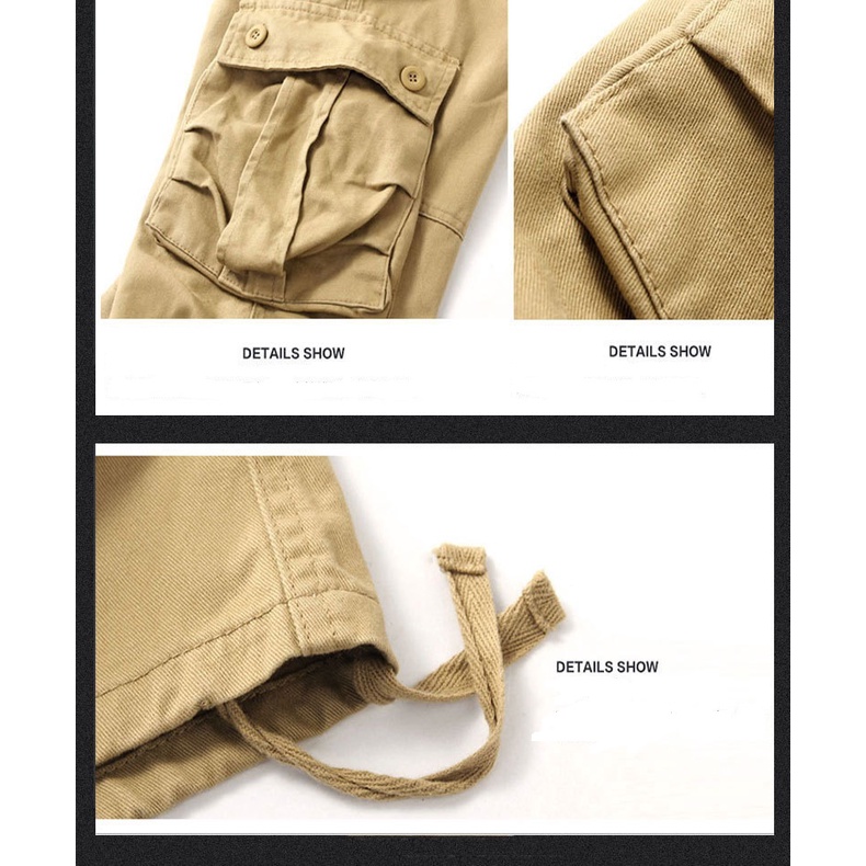 Quần lính túi hộp HNS25 kaki cotton bền đẹp - 6 màu cơ bản xanh, đen, xám, nâu, kaki