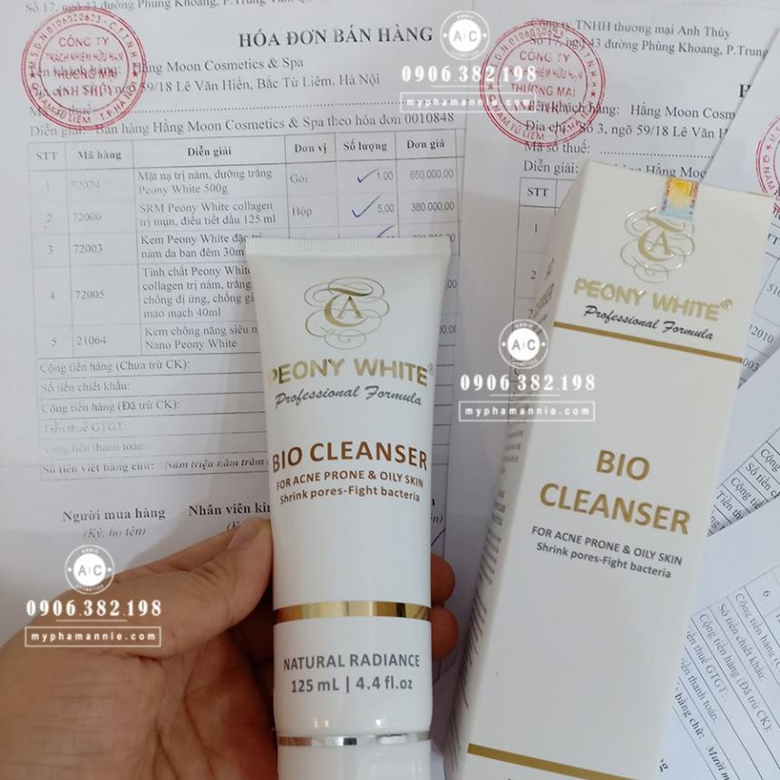 Sữa rửa mặt Peony White ❤❤ SRM da dầu mụn Peony White Bio Cleanser
