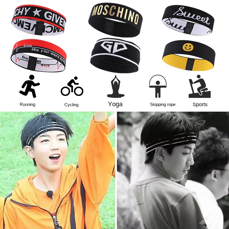 Unisex fashion all-match soft sweat-absorbent sports headband