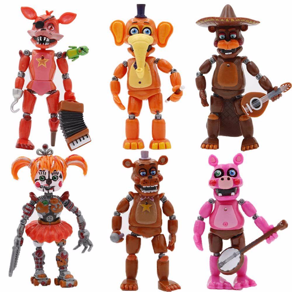 Cordellaub five nights at freddy's lightening fnaf nightmare pvc car trang trí chica anime vịt ngoại vi freddy bear mô hình sưu tầm