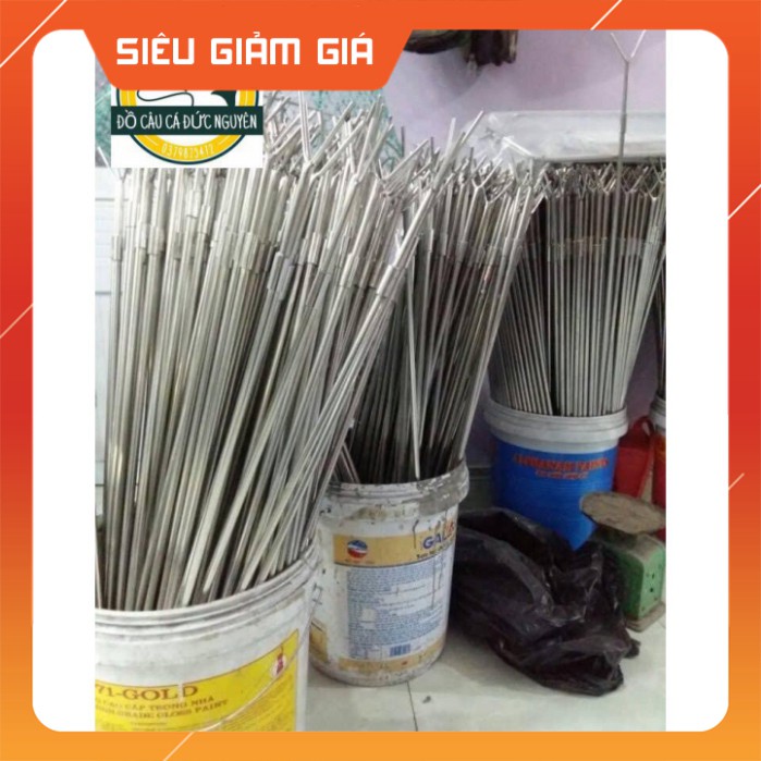 Bộ 3 cây chống cần INOX 80cm thu gọn 45cm-ĐỒ CÂU NGỌC HẢI [Giá rẻ]