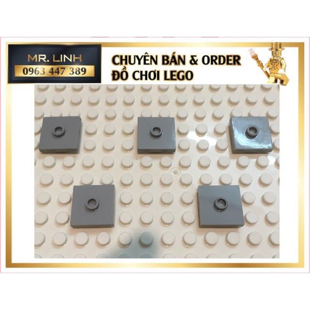 Lego part 2x2 dẹt trơn có nút ở giữa ( 10c )