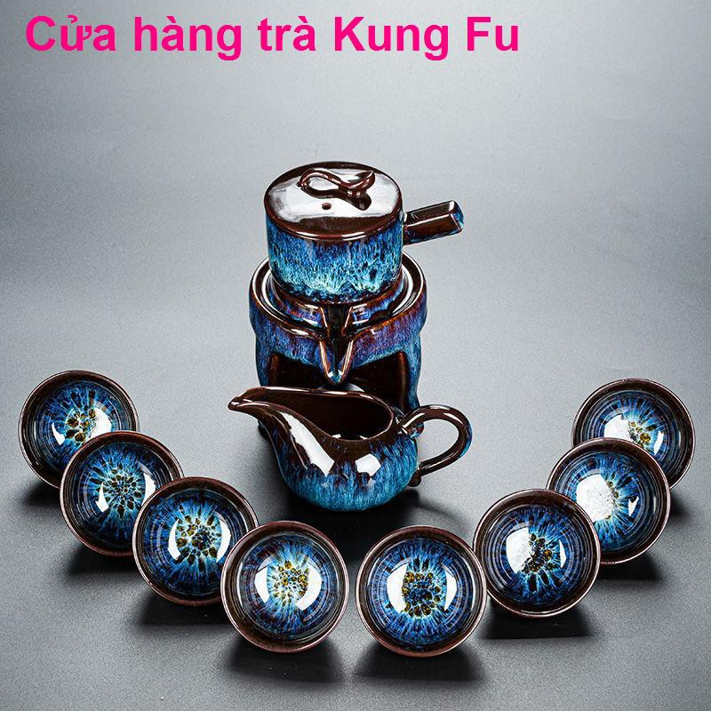 Bộ ấm trà tự động Lazy Phòng khách đơn giản gốm sứ hiện đại Kung Fu