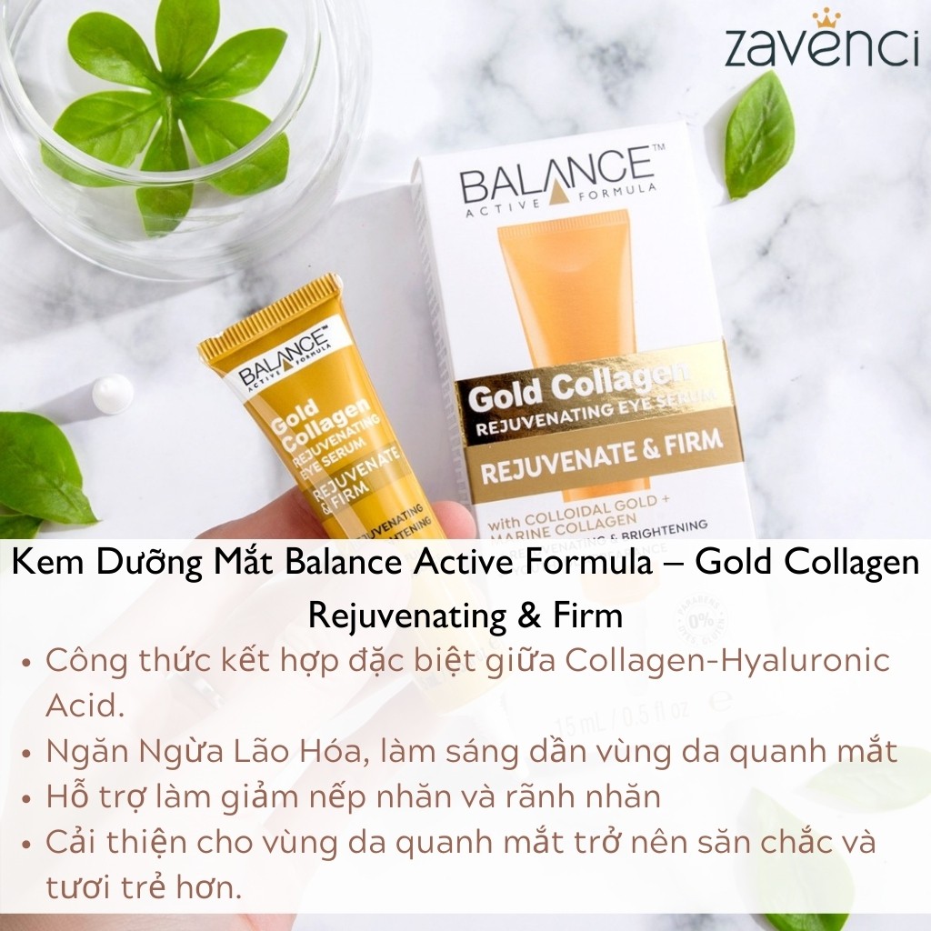 Kem Mắt Balance Nọc Rắn Máu Rồng Gold Collagen Chống Lão Hóa (15ml) | BigBuy360 - bigbuy360.vn